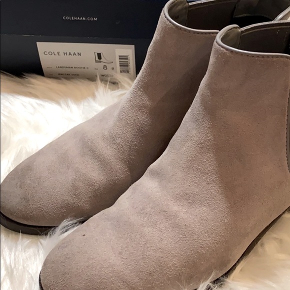 Gray Suede Cole Haan Chelsea boots - Picture 3 of 3